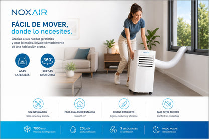 Nox Air™ - Aire Acondicionado Portátil con mando a distancia.