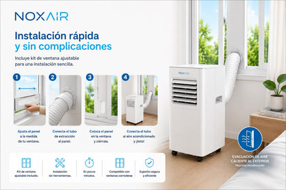 Nox Air™ - Aire Acondicionado Portátil con mando a distancia.